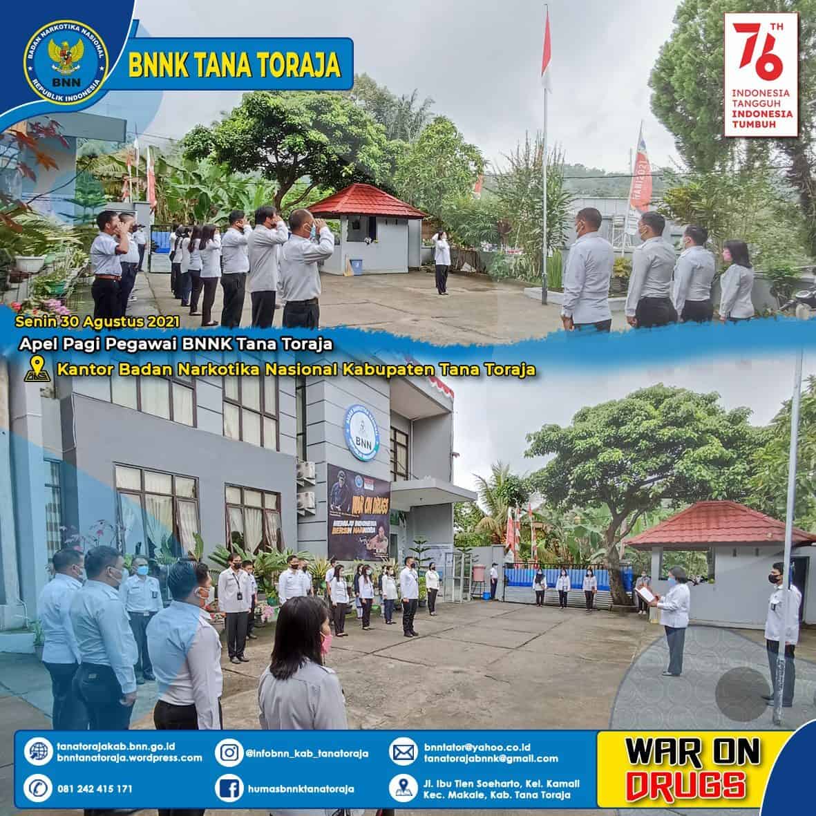 Apel Pagi Pegawai BNN Kabupaten Tana Toraja