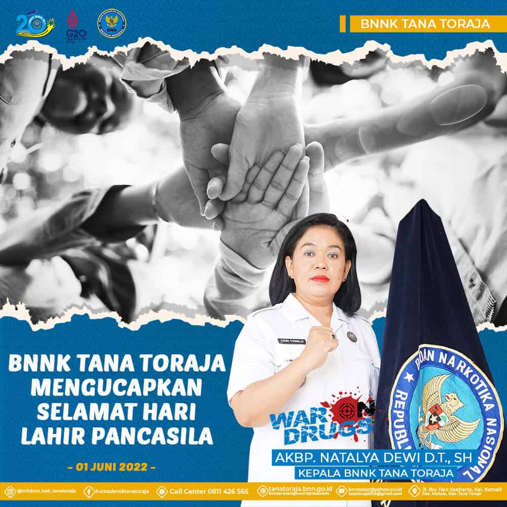 BNNK TANA TORAJA MENGUCAPKAN SELAMAT HARI LAHIR PANCASILA