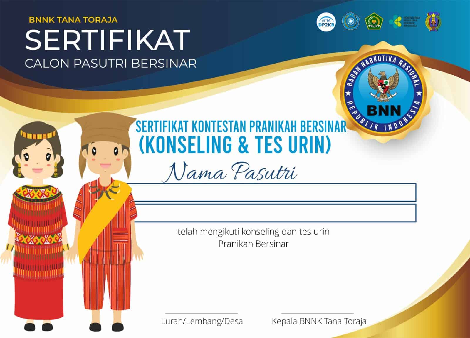 SERTIFIKAT KONTESTAN PRANIKAH