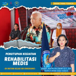 PENUTUPAN PROGRAM REHABILITASI MEDIS DI RUTAN ENREKANG KELAS IIB