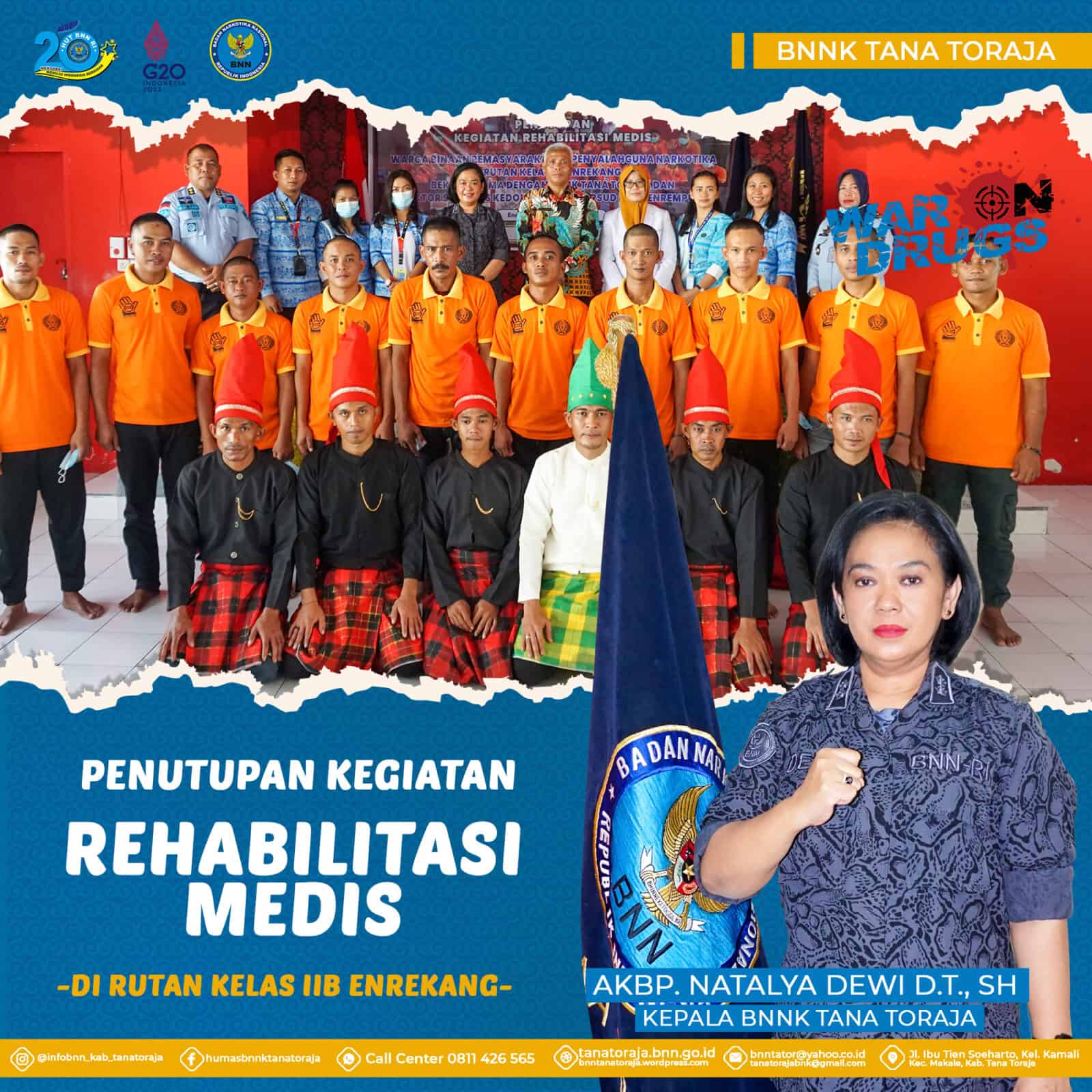 PENUTUPAN PROGRAM REHABILITASI MEDIS DI RUTAN ENREKANG KELAS IIB