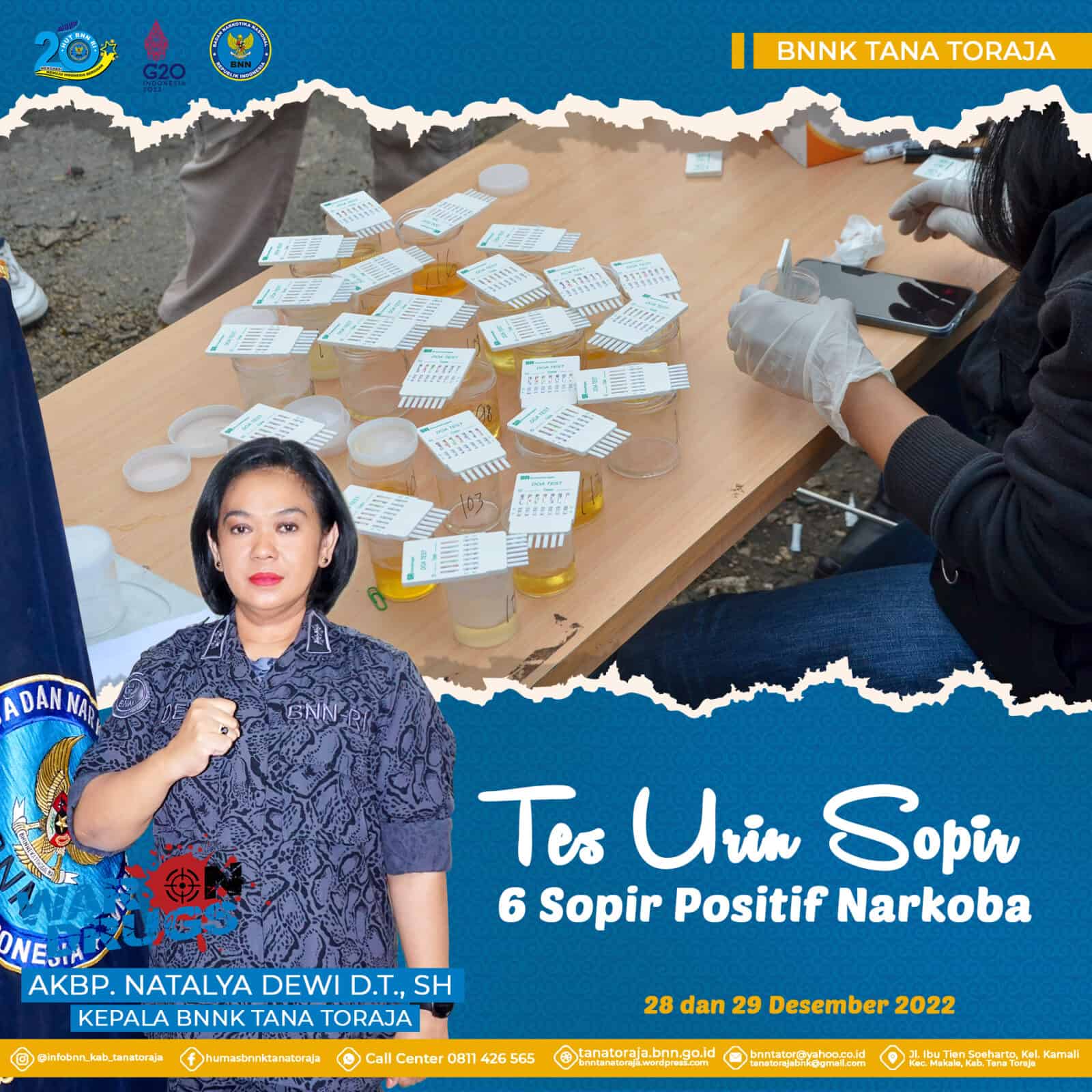 6 PENGEMUDI POSITIF NARKOBA