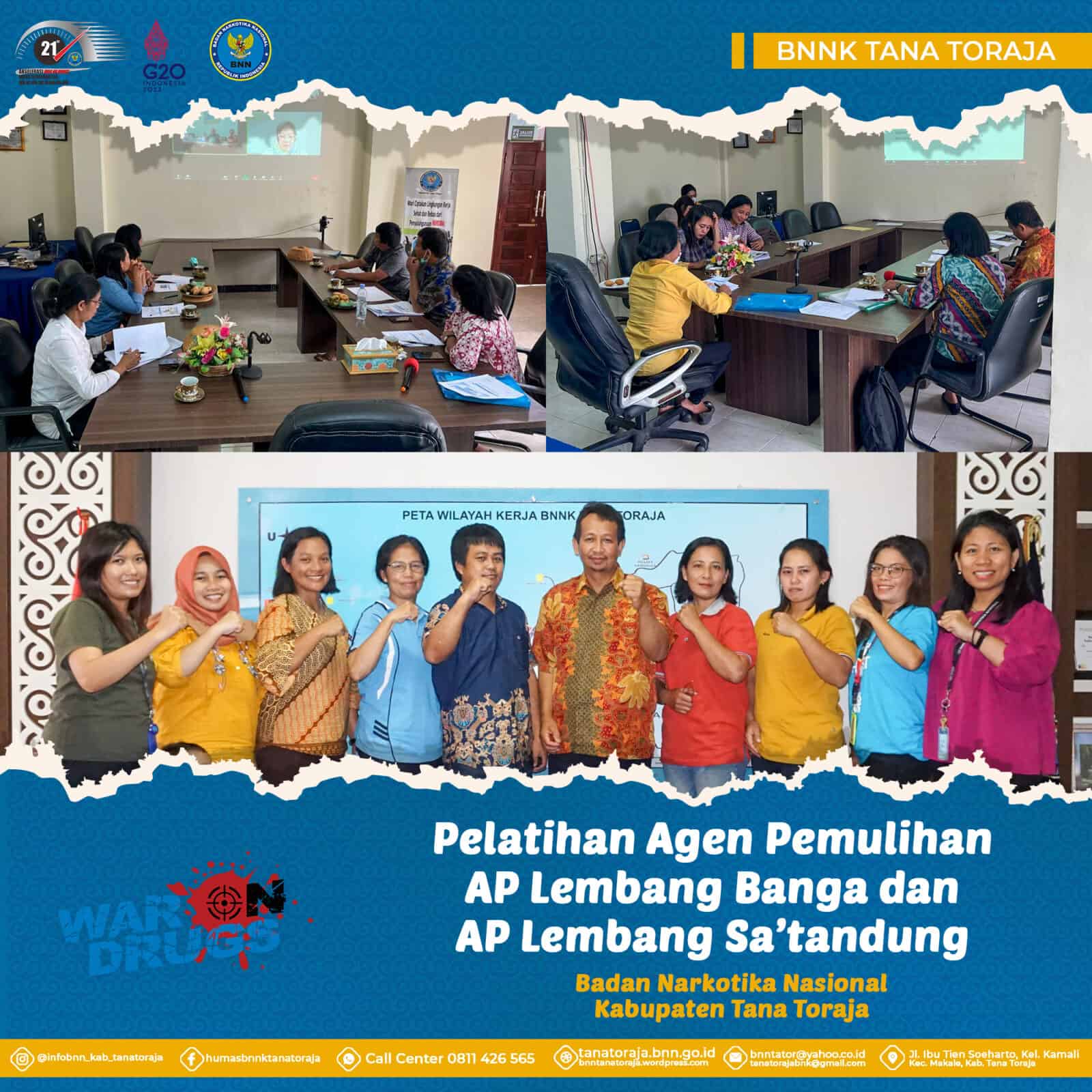 Pelatihan Agen Pemulihan BNNK Tana Toraja